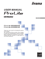 iiyama ProLite B2282HS-B5 (EOL) Replaced by: ProLite XB2283HS-B5 User manual
