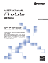 iiyama ProLite B2483HSU-W5 User manual