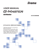 iiyama G-MASTER GB3461WQSU-B1 User manual