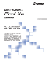 iiyama ProLite B1980SD-W1 User manual