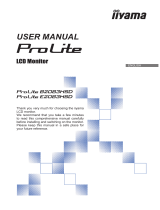 iiyama ProLite E2083HSD-B1 User manual