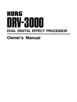 Korg DRV-3000 Owner's manual