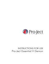 Pro-Ject Essential II Demon by Parov Stelar User manual