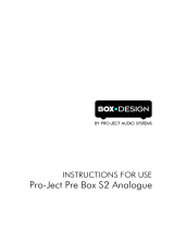 Pro-Ject Pre Box S2 Analogue User manual