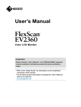 Eizo EV2360 User manual