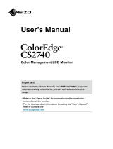 Eizo ColorEdge CS2740 User manual