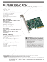 Sonnet Allegro USB-C 2-Port PCIe Card Owner's manual
