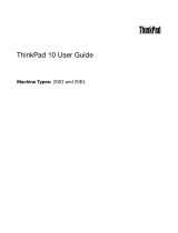 Lenovo ThinkPad 10 20E4 User manual