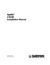Garmin Apollo CNX80 Installation guide