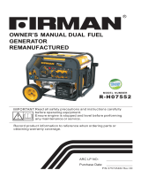 Firman R-H07552 Owner's manual