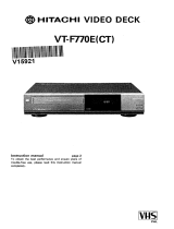 Hitachi vt f 770 Owner's manual