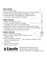 Lincoln Products 121160 Installation guide