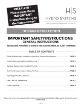 Hydro Systems ALE6048ATO-BIS Installation guide