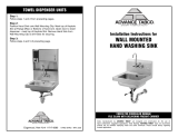 Advance Tabco 7-PS-20 Installation guide