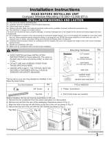 Frigidaire FFRS0833Q1 Installation guide