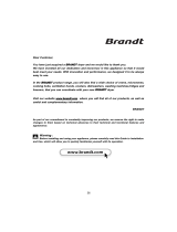 Brandt VAP831E Owner's manual