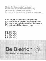 De Dietrich FW6347E1 Owner's manual