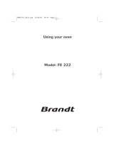 Groupe Brandt FE222XS1 Owner's manual