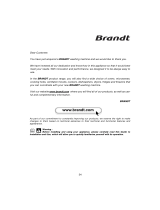 Brandt BWT1208 Owner's manual