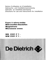 De Dietrich MB2331F1 Owner's manual