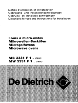 De Dietrich MW3331F1 Owner's manual