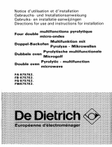 De Dietrich FW6757E3 Owner's manual