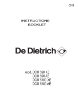 De Dietrich DCM5100RE Owner's manual