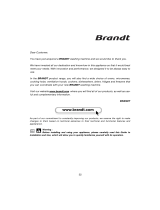 Brandt OCTO584SE Owner's manual