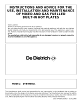 De Dietrich DTE590XU1 Owner's manual