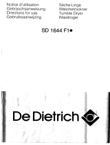 De Dietrich SD1644F1 Owner's manual