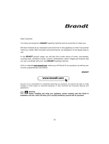 Brandt WTD6284K Owner's manual