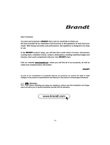 Brandt EFE8500F Owner's manual