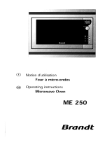 Brandt ME250XN1 Owner's manual