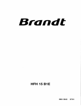 Groupe Brandt HFH15B1E Owner's manual