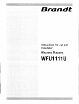 Groupe Brandt WFU1111U Owner's manual