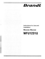 Groupe Brandt WFU1231U Owner's manual