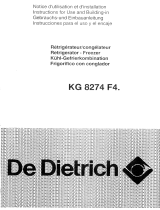De Dietrich KG8274F4 Owner's manual