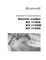 Brandt KV1150W Owner's manual