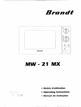 Groupe Brandt MW21MX Owner's manual