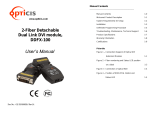 Opticis DDFX-100-TR User manual