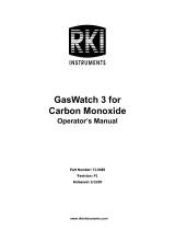 RKI Instruments GasWatch 3 CO User manual