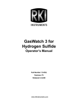 RKI Instruments GasWatch 3 H2S User manual