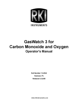 RKI Instruments GasWatch 3 CO/O2 User manual