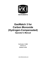 RKI Instruments GasWatch 3 CO User manual