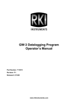 RKI Instruments GasWatch 3 Datalogging Program User manual