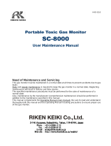 RKI Instruments SC-8000 User manual