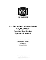 RKI Instruments GX-2009 LEL/Oxy/CO/H2S MSHA Owner's manual