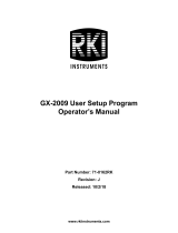 RKI Instruments GX-2009 User manual