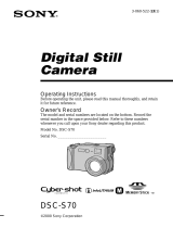 Sony Ericsson DSC S70 - Cyber-shot 3.2MP Digital Camera User manual