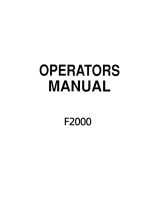 Kubota F2000 Owner's manual